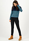 Knitted Jumper long turtle, knit blue apple, Knitted Jumpers & Cardigans, Blue