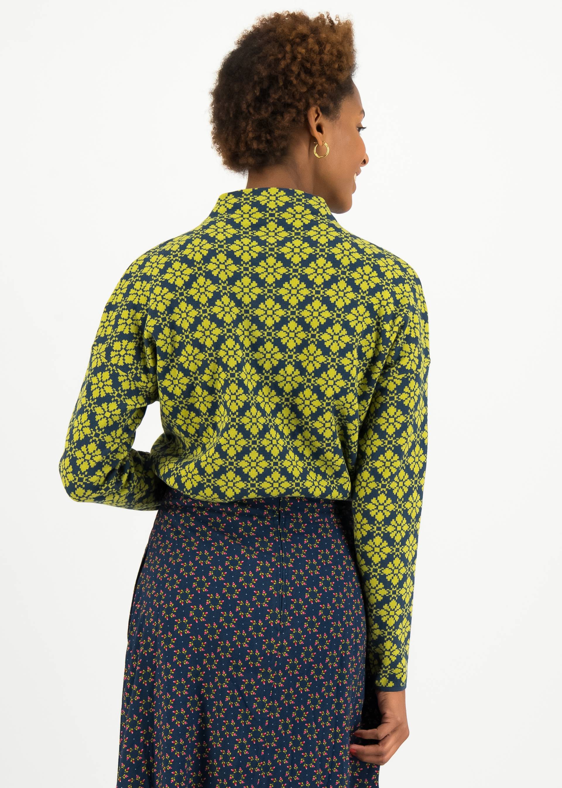 Strickpullover Long Turtle, jac du sweet amour, Strickpullover, Grün