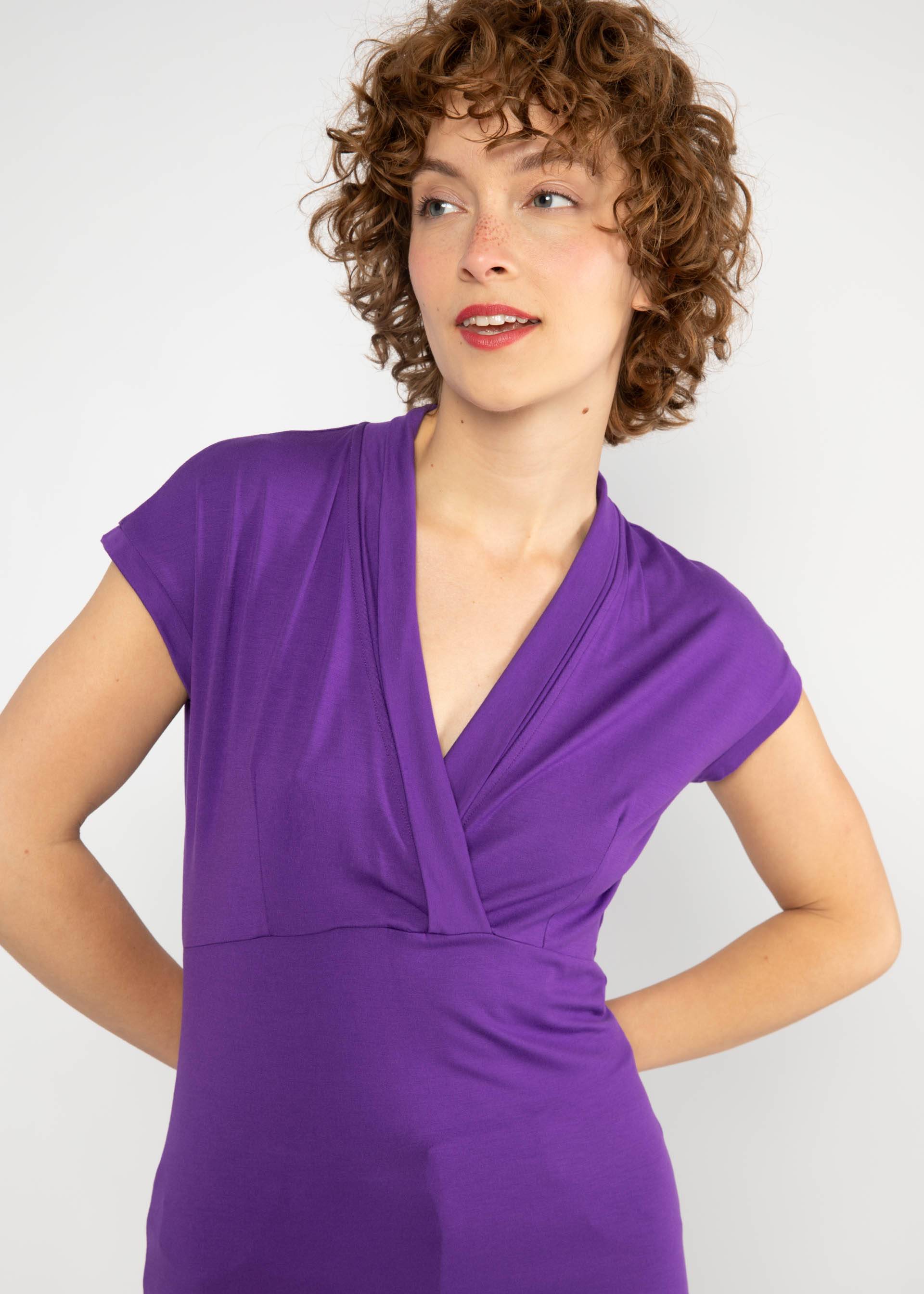 Top Mon Cher Cache-Cœur, bold grape lilac, Tops, Purple
