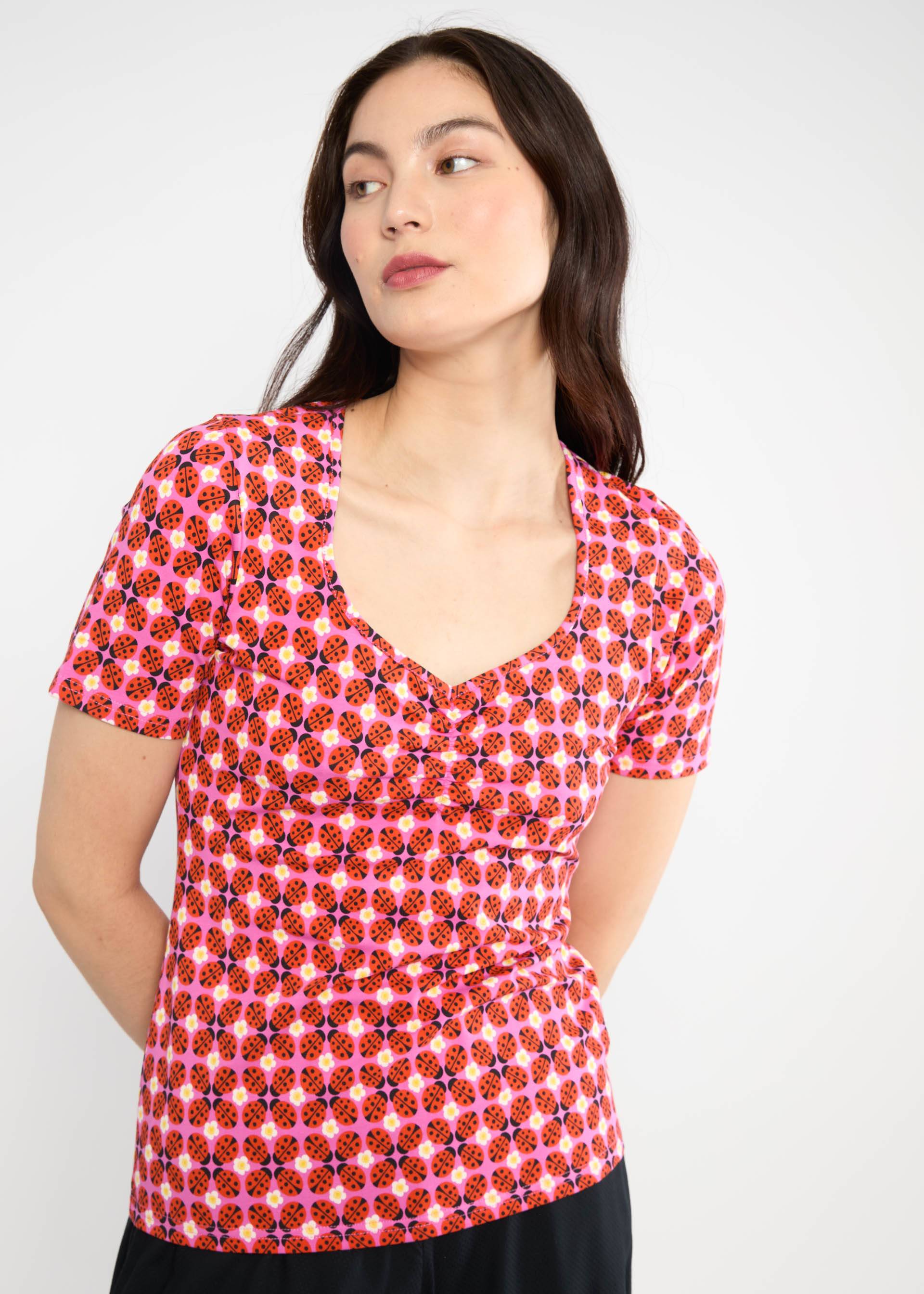 T-Shirt Balconnet F&eacute;minin, tiny ladybug Marlis, Tops, Pink