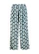 Summer Pants Breezy Palazzo, romantic shell mosaic, Trousers, Blue
