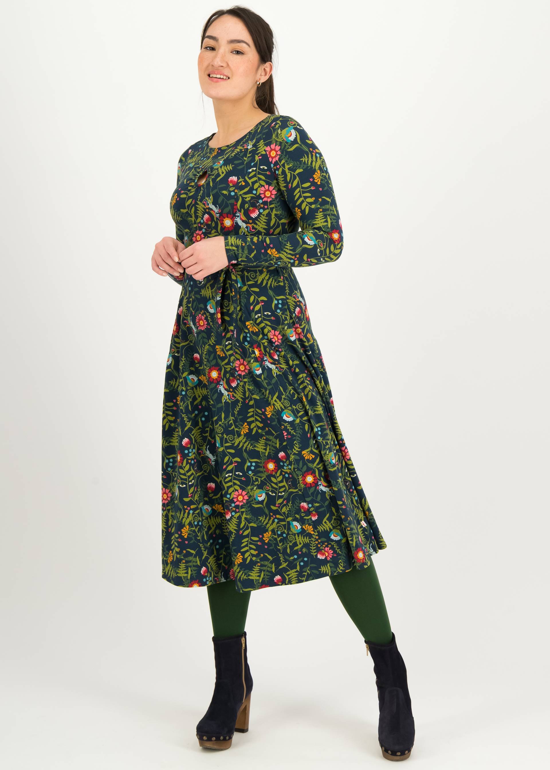 Jerseykleid Merry Go Round Long, magical moon garden, Kleider, Blau