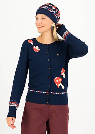 Cardigan quality time, mushroom lover, Knitted Jumpers & Cardigans, Blue