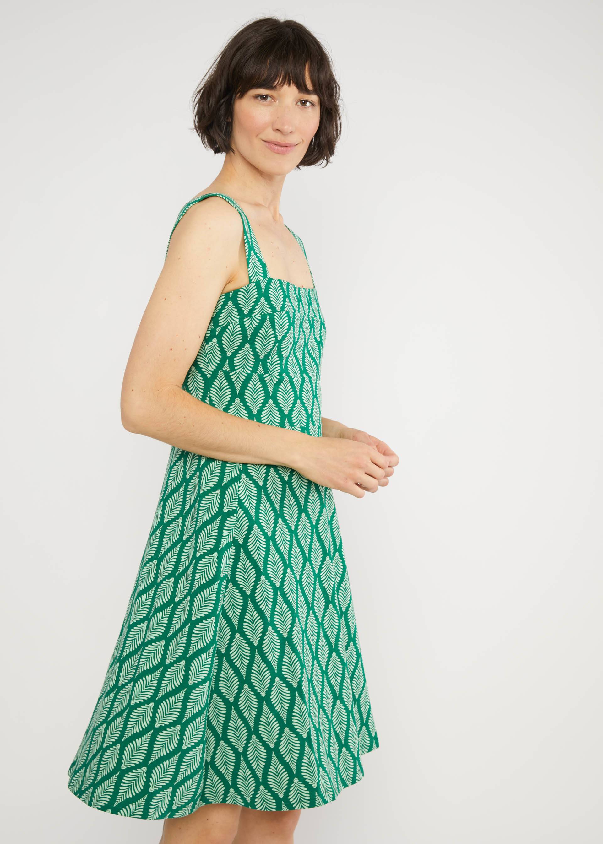 Sommerkleid Strapteaserette, happy summer vibes, Kleider, Grün