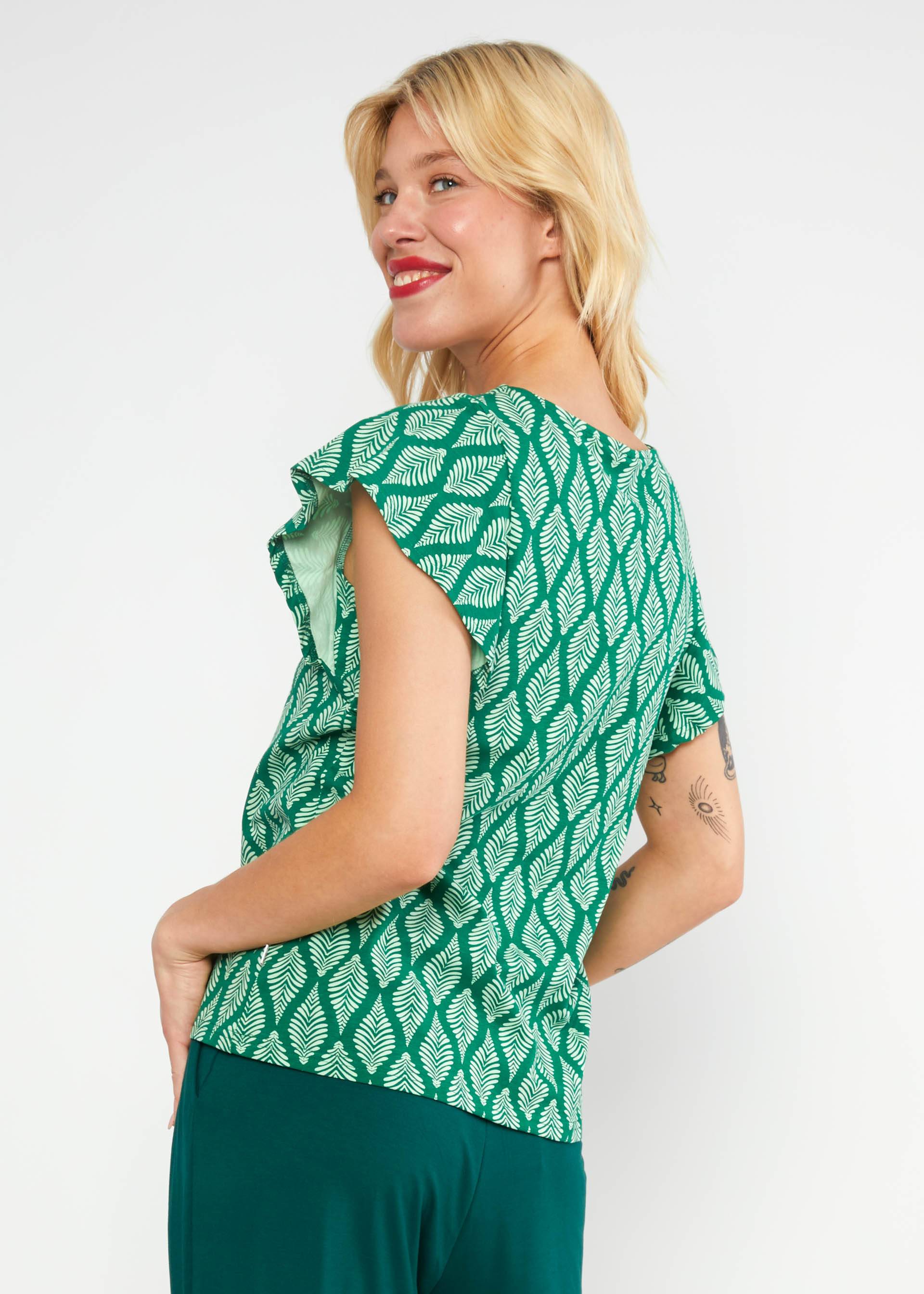 Jersey Top Valance Carré, happy summer vibes, Tops, Green