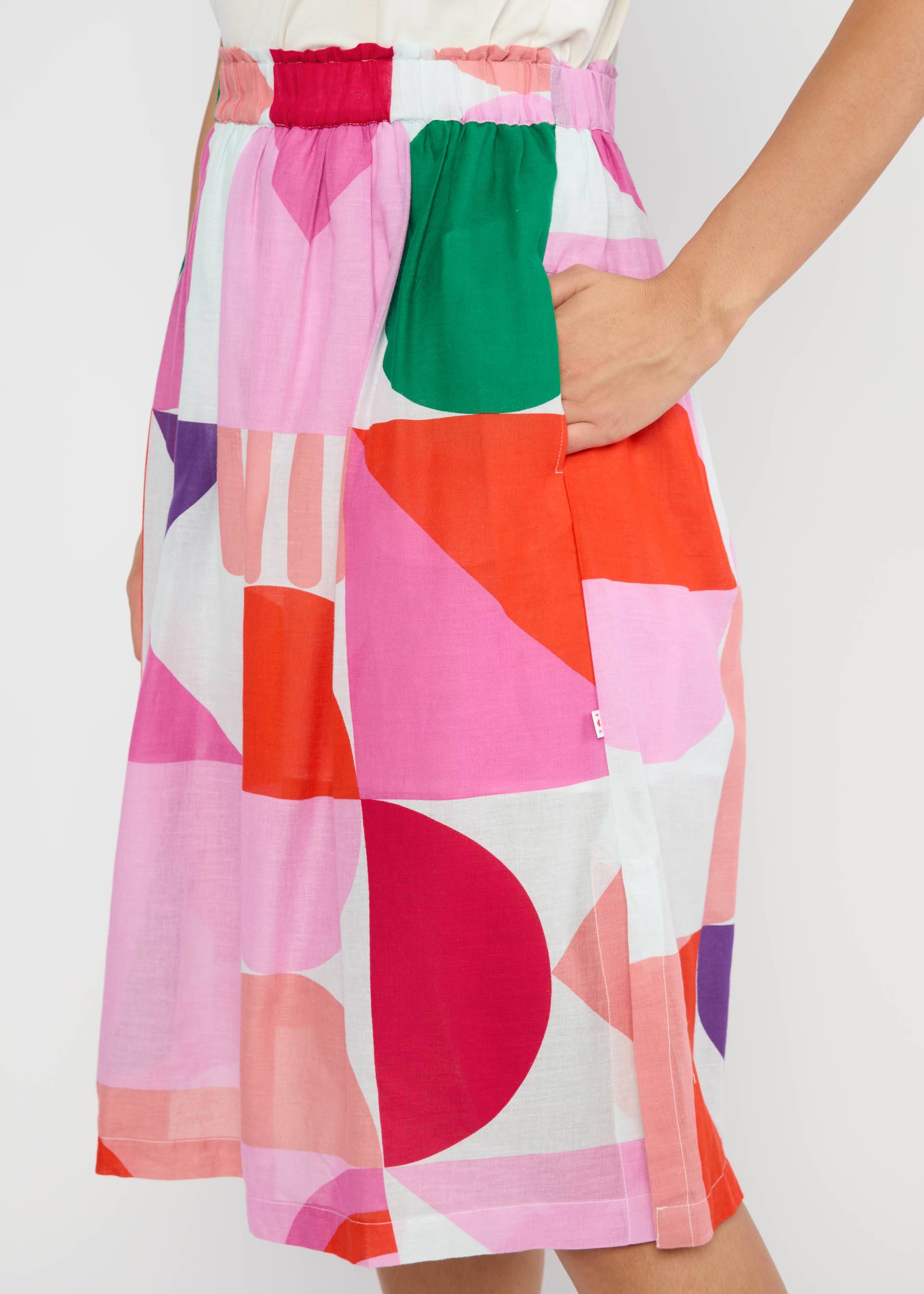 Summer Skirt Everyday Sunlight Mirage, dice has fallen, Skirts, White