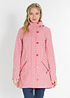 wild weather long anorak, city chic check, Jackets & Coats, Red