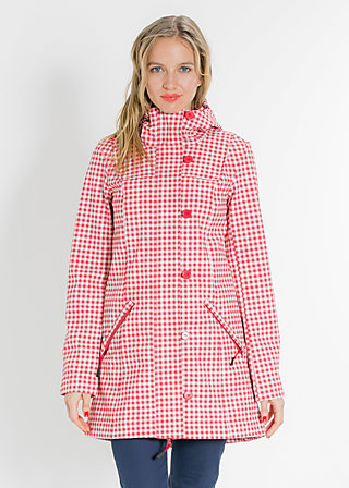 wild weather long anorak, city chic check, Jackets & Coats, Red