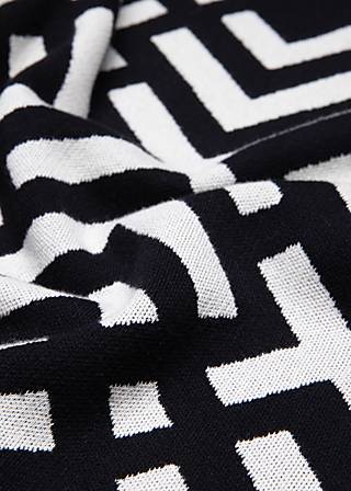 Strickpullover Cosy Storyteller, shape of lines , Strickpullover, Schwarz