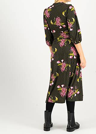 Midi Dress H&eacute;doniste Libre, night blooming, Dresses, Black