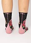 Cotton socks Sensational  Steps, the secret rose garden, Socks, Black