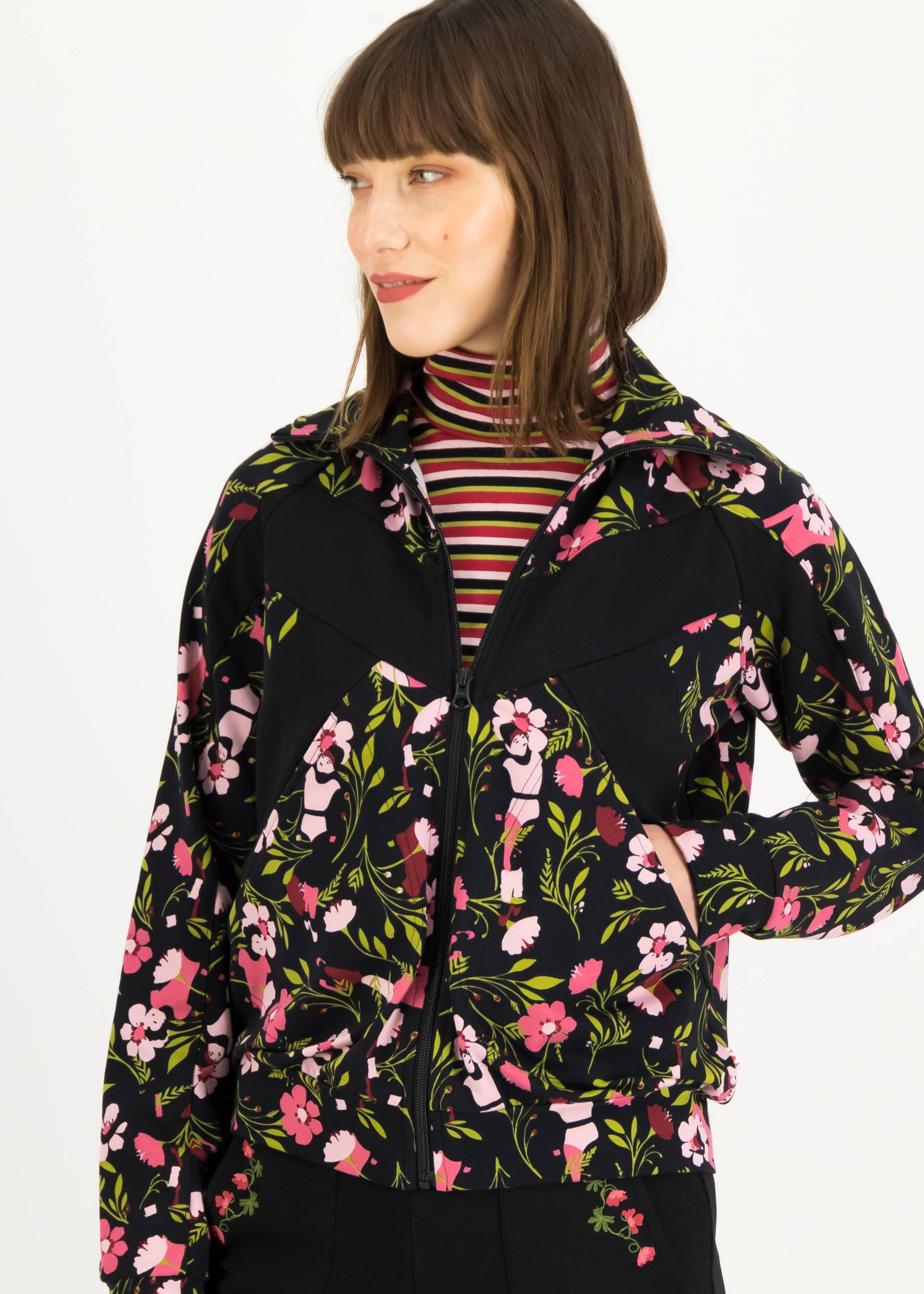 Sweatjacke Vitamine Beaut&eacute; Zip up, dance me-robic, Sweatshirts & Hoodies, Schwarz