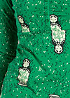 enchante collete shirt, babushka broidery, Green