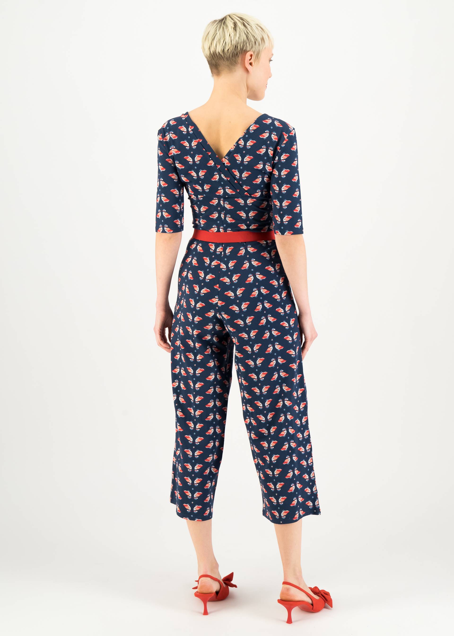 Jumpsuit Flaming Heart Marlene, chirping bird, Trousers, Blue