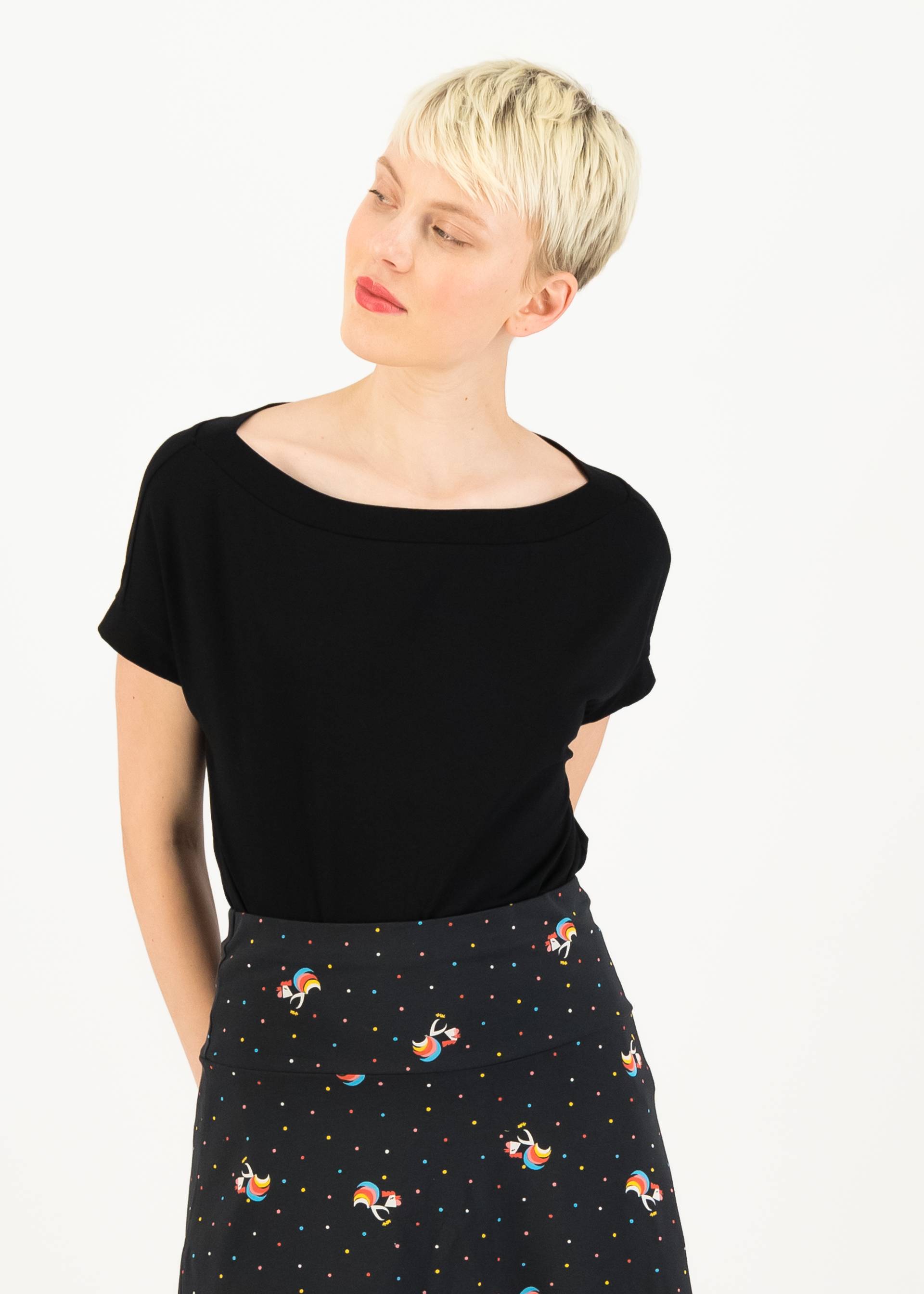 T-Shirt Flowgirl, black is back on track, Tops, Black