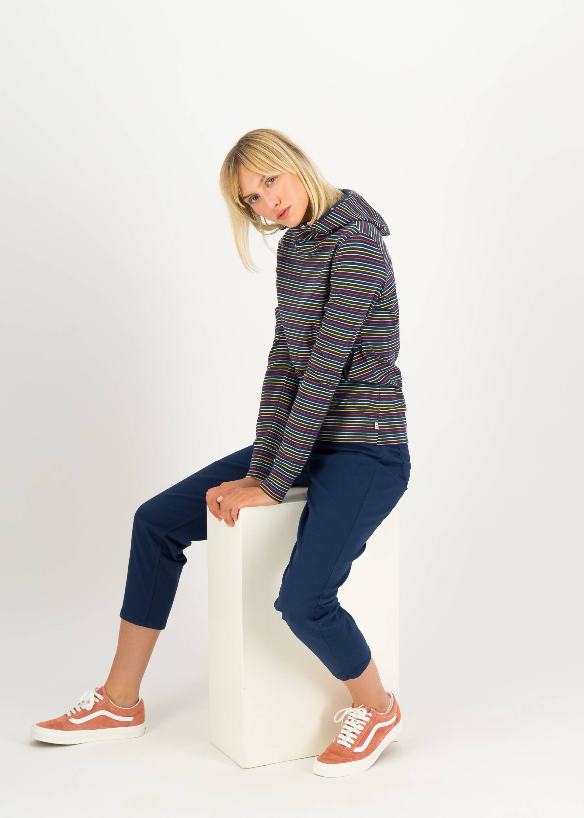 Hoodie Scuba Duba, colorful love stripe, Sweatshirts & Hoodies, Blau