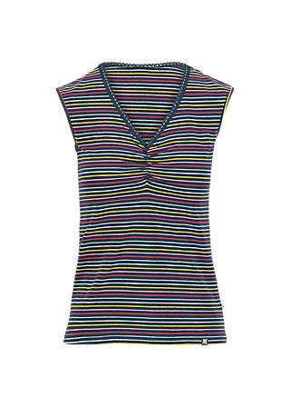 Sleeveless Top Let Love Rule, colorful love stripe, Tops, Blue