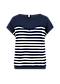 Knitted Top New Wave Pinup, inky blue stripe, Shirts, Blue