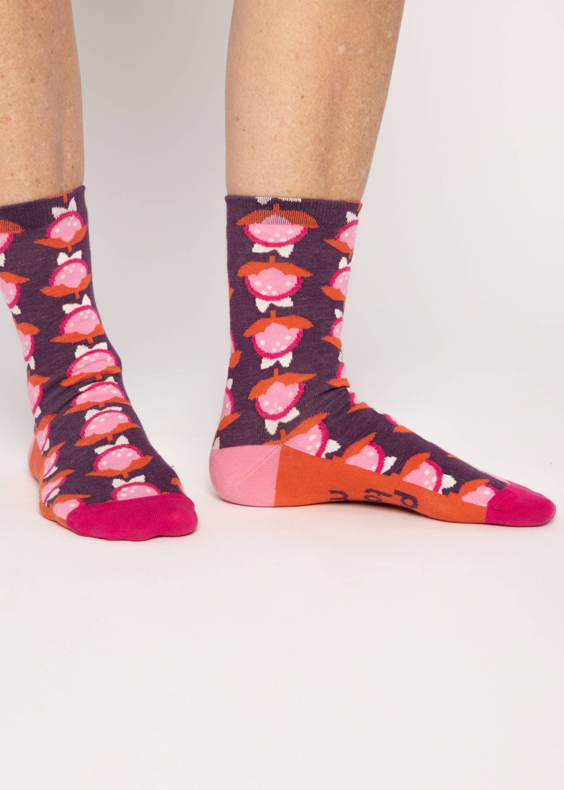 Cotton socks Sensational Steps, island of dreams, Socks, Purple