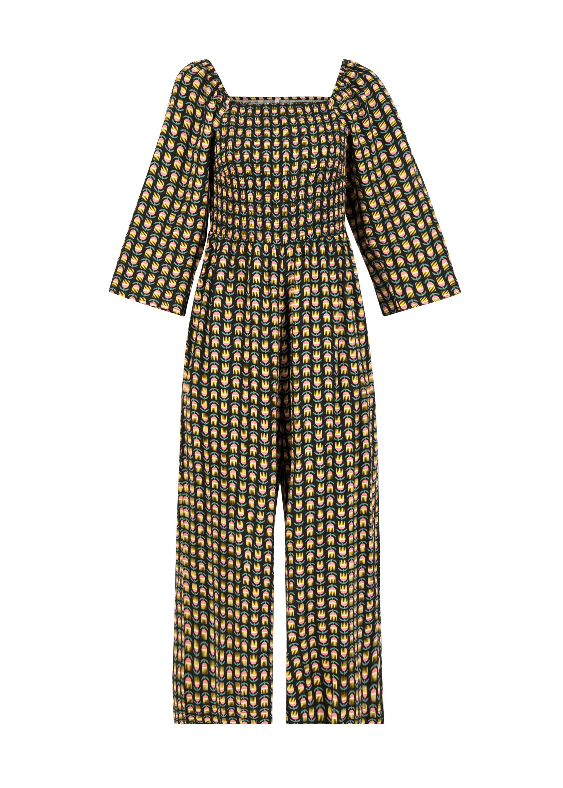 Jumpsuit Smok around the Clock, modern tulip, Jumpsuits, Black