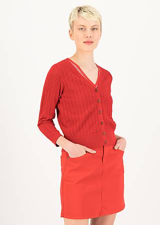 Cardigan Sweet Petite, red pigtail knit, Knitted Jumpers & Cardigans, Red