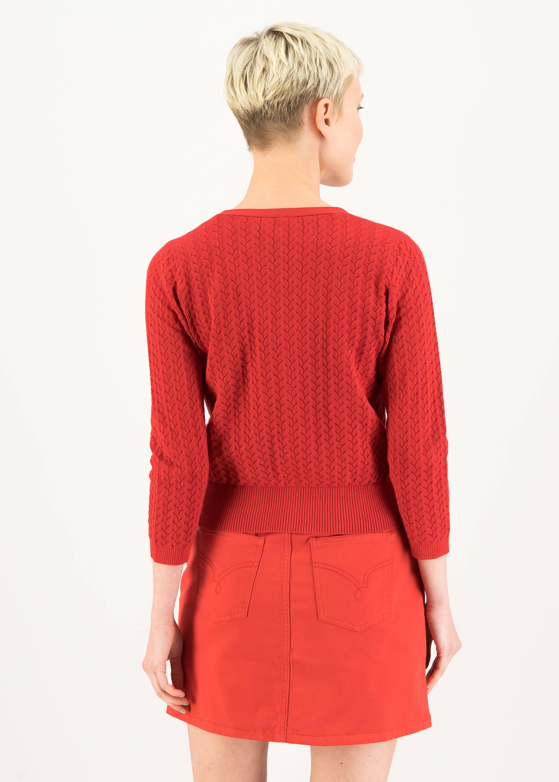 Cardigan Sweet Petite, red pigtail knit, Cardigans, Red