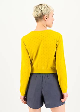 Cardigan Welcome to the Crew, little yellow flower, Knitted Jumpers & Cardigans, Yellow