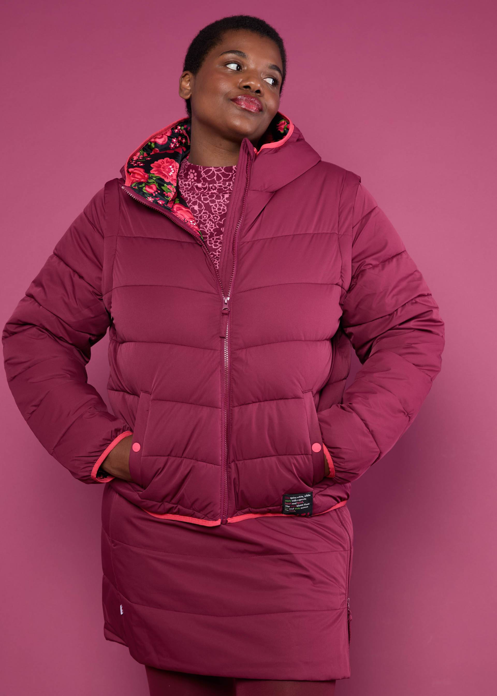 Steppjacke No Down Wizard, dance to the best bordeaux, Jacken & Mäntel, Rot