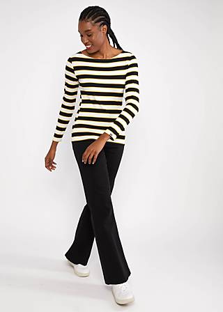 Streifenshirt Sweet Sailorette, golden rockabilly stripe, Shirts, Weiß