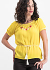 bees and birds, sunflower crepe, Blouses & Tunics, Yellow