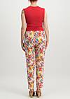 Summer Pants going easy, happy zig zag, Trousers, Red