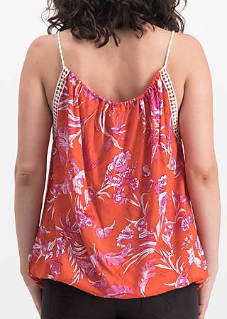 Top lovely lazy noon, tangerine tropical, Shirts, Orange