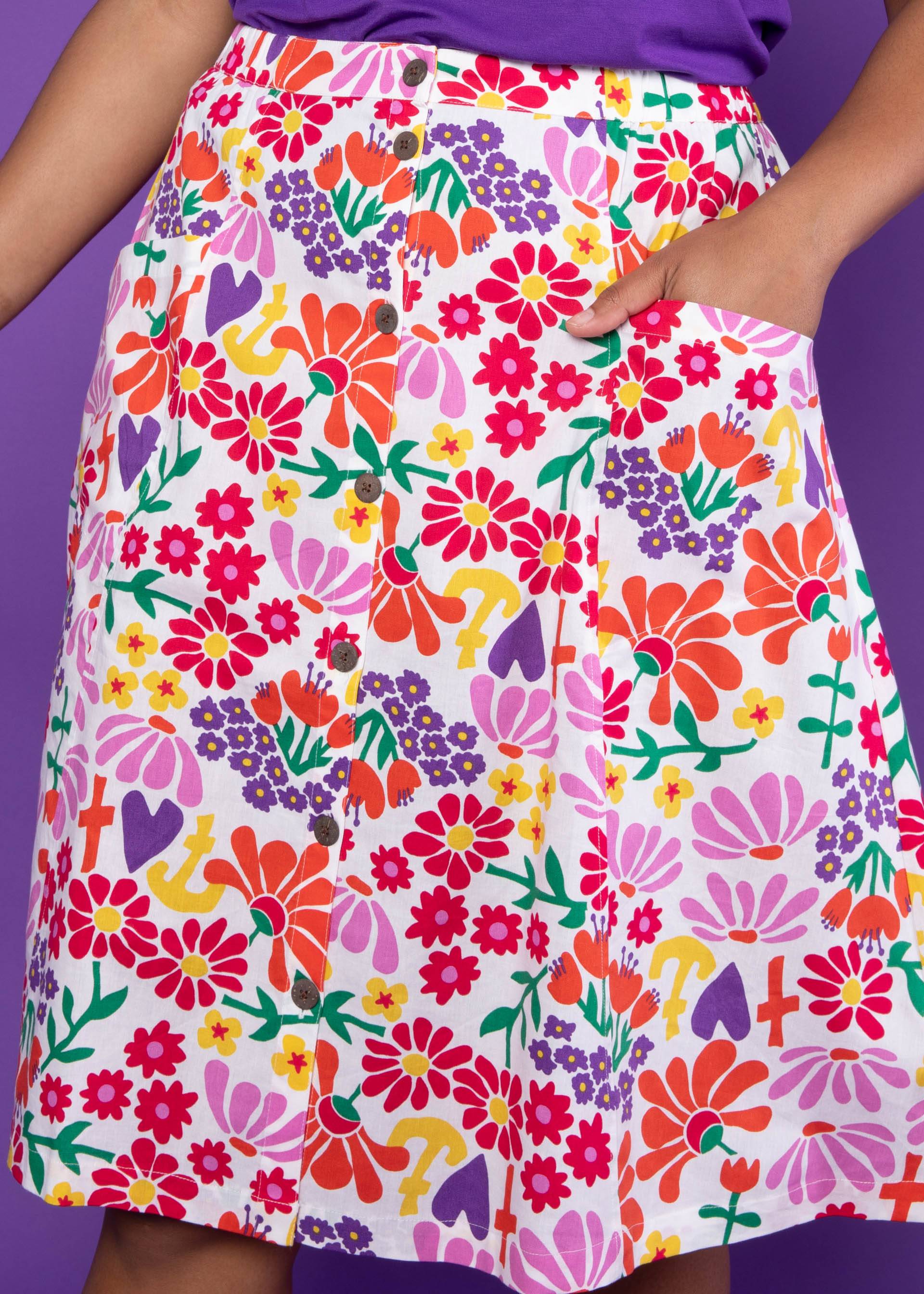 Sommerrock Clockwork Vintage, flower market, Röcke, Weiß