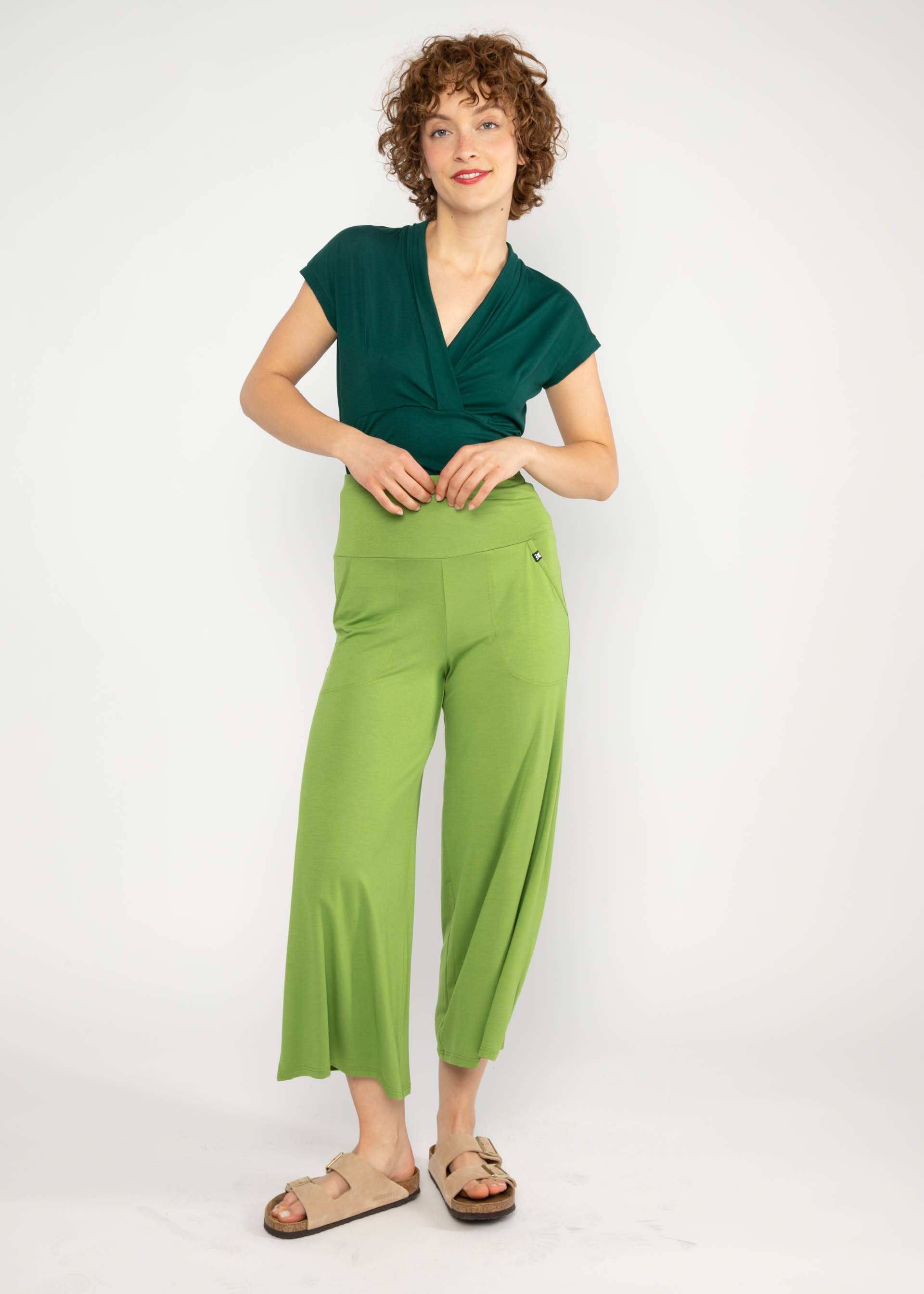 Culottes Cul de Berlin, little pea green, Trousers, Green