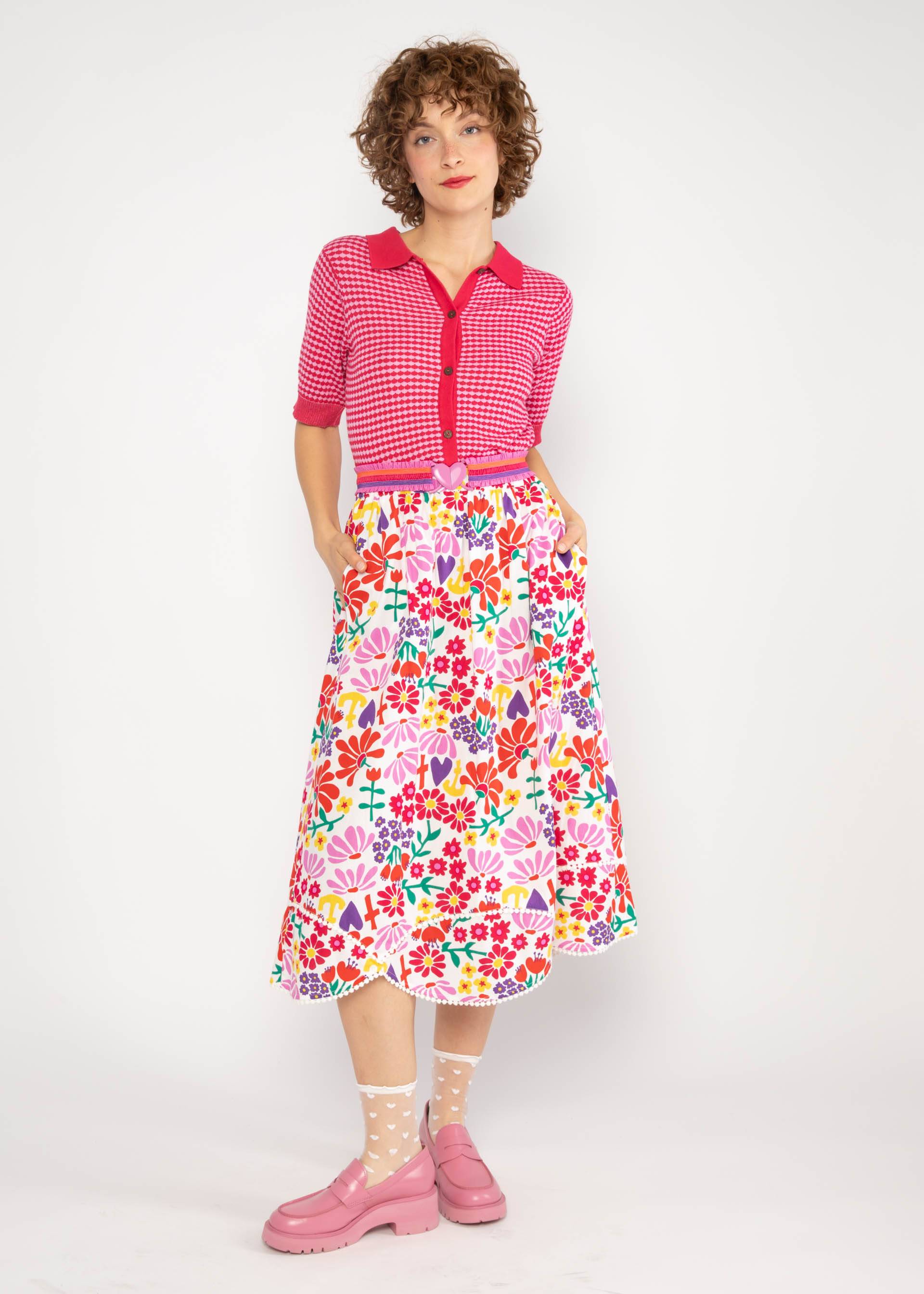 Midirock Eye of the Tiger, flower market, Röcke, Weiß