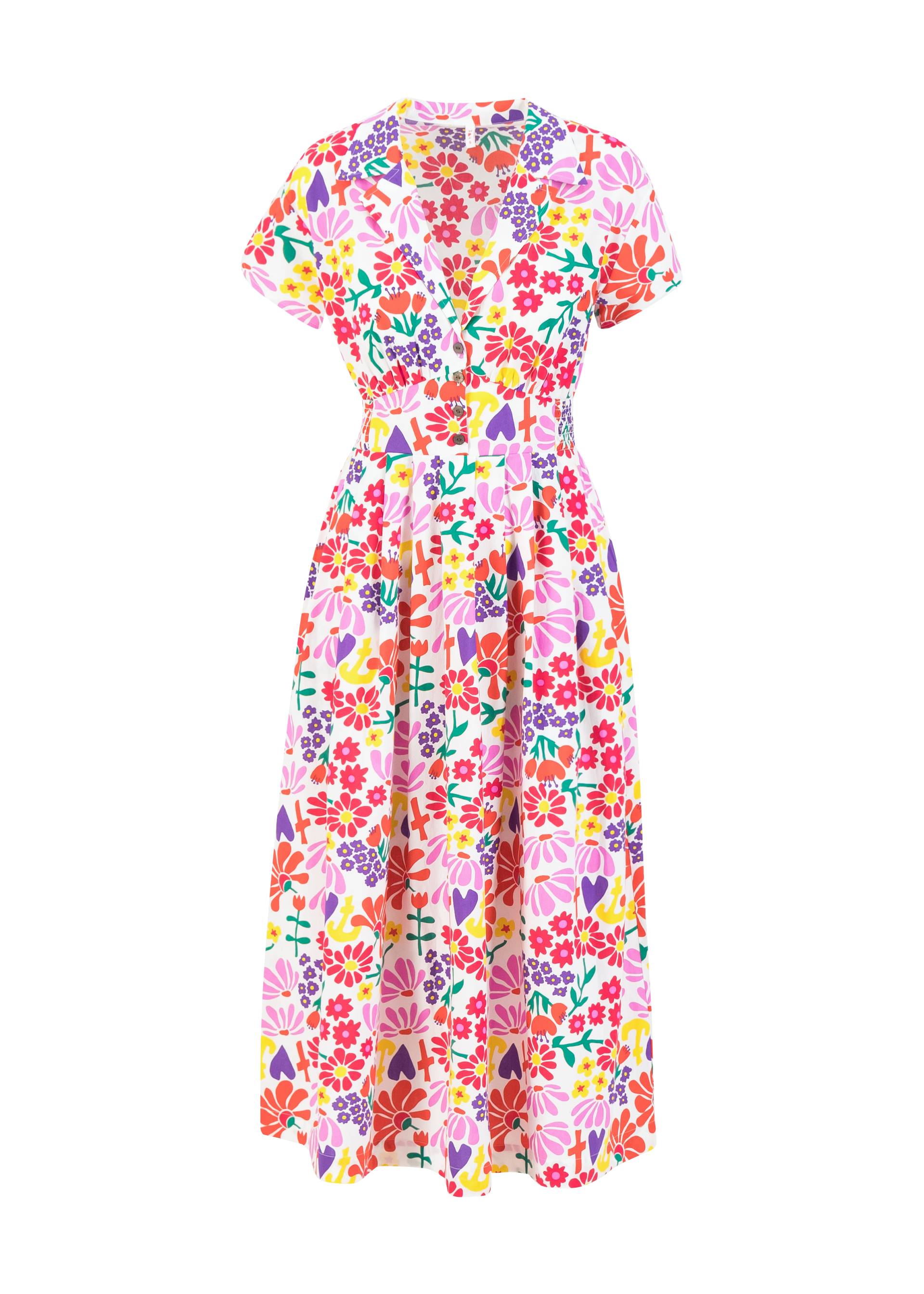 Midikleid Grand Opening, flower market, Kleider, Weiß