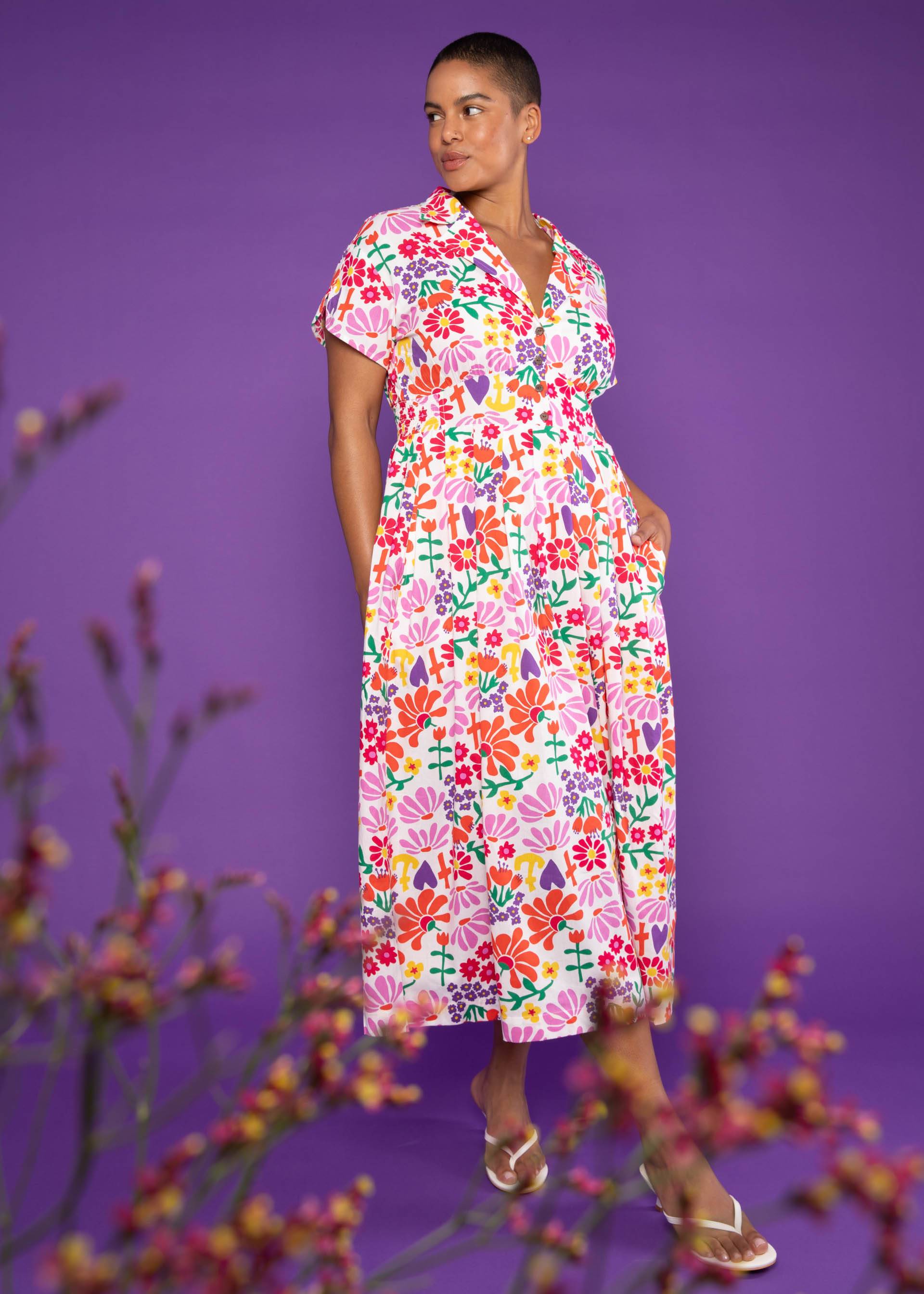 Midikleid Grand Opening, flower market, Kleider, Weiß