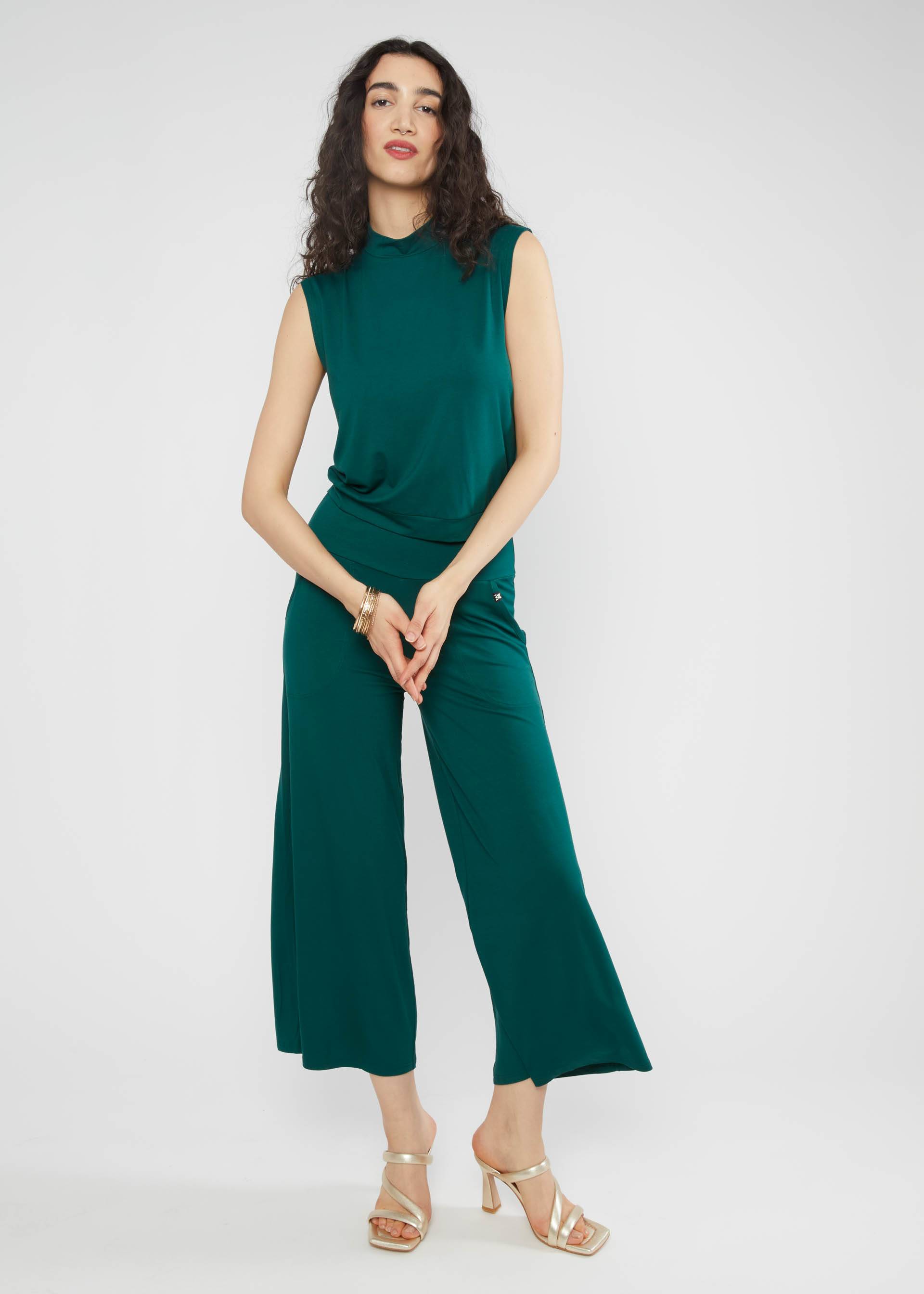 Summer top Tiny Turtle, dense forest green, Tops, Green