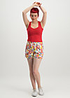 Shorts holiday romance, happy zig zag, Trousers, Red