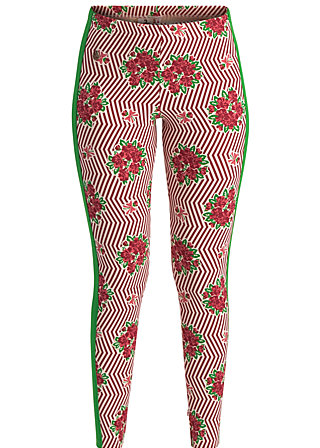 Thermo leggings officejogger, super bouquet stripes, Leggings, Red