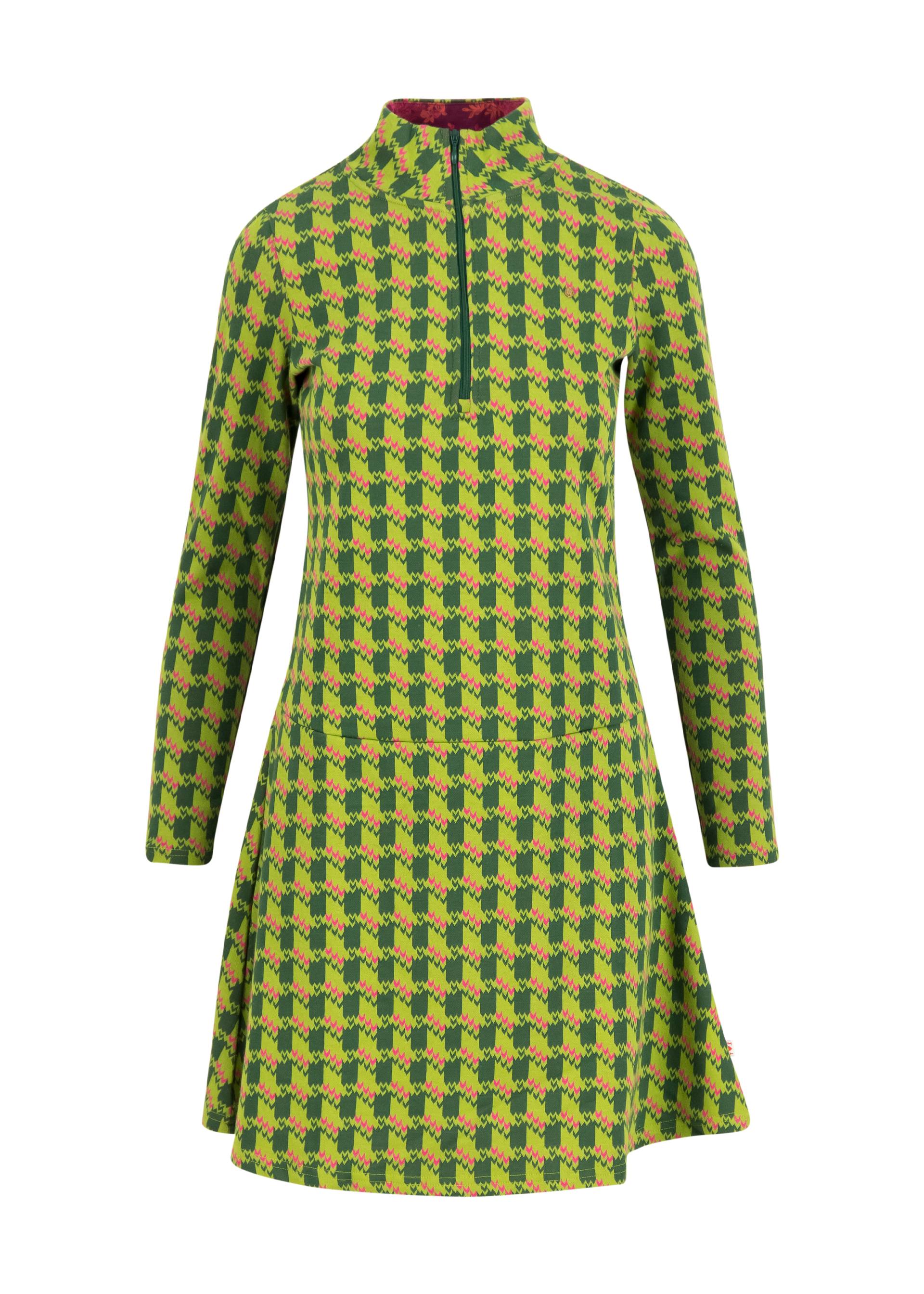 Herbstkleid honest heart, pied-de-poule green, Kleider, Gr&uuml;n