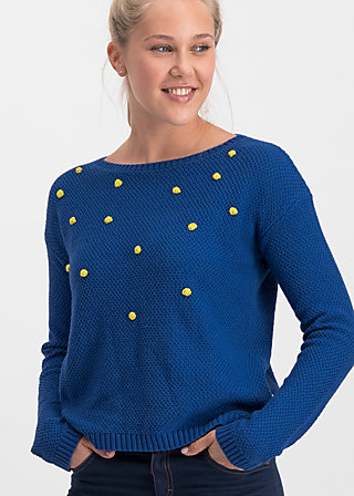 sea promenade, bubbles of royal, Knitted Jumpers & Cardigans, Blue