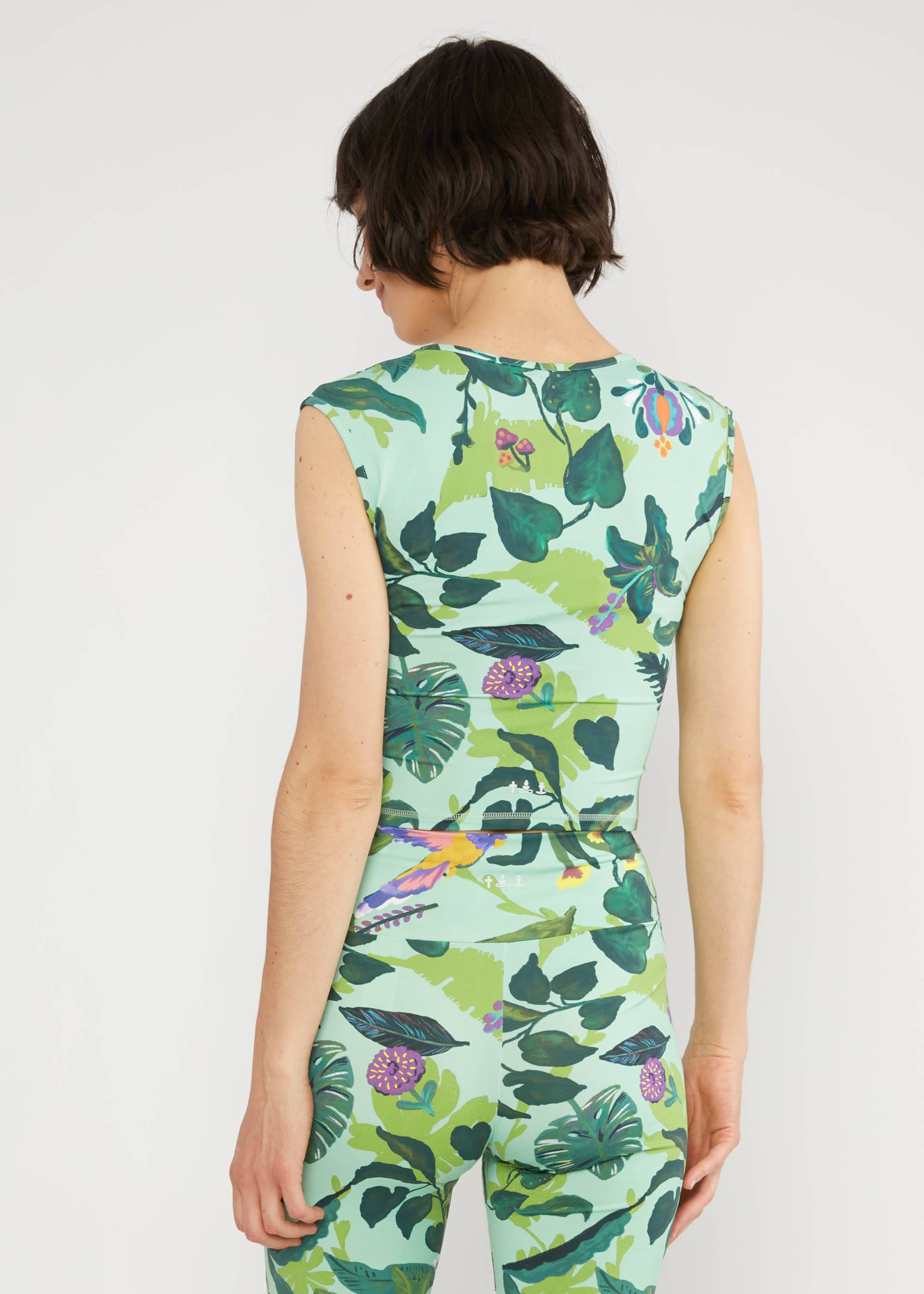 Sleeveless Top Lovely Booster, tropical feeling, Tops, Green