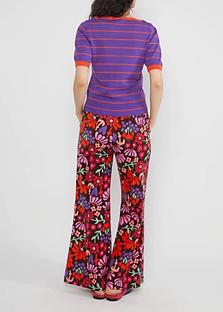 Strickpullover Pretty Preppy, bold lilac ribbons stripes, Strickpullover, Lila