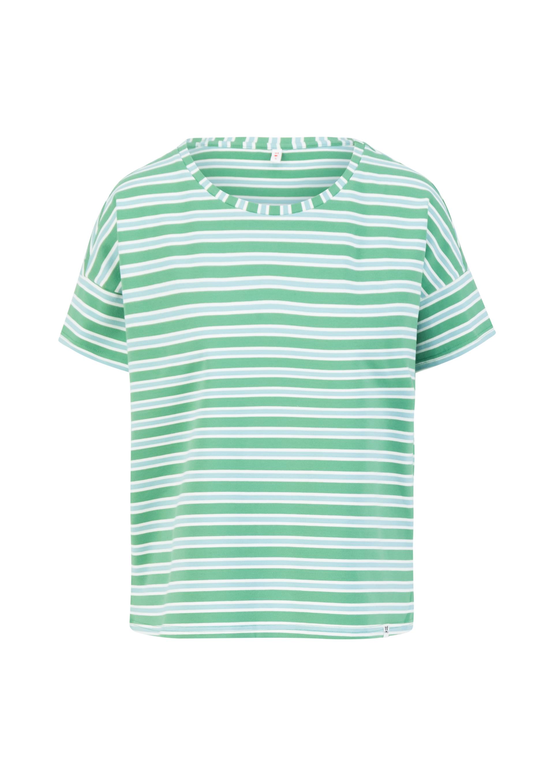 T-Shirt The Generous One, caravan stripes green, Shirts, Grün