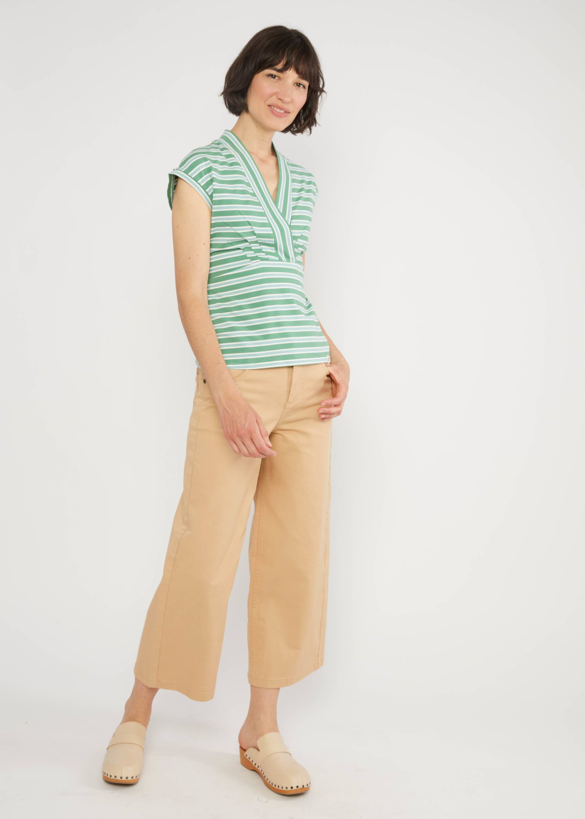 Streifenshirt Virgin Venus, caravan stripes green, Shirts, Grün