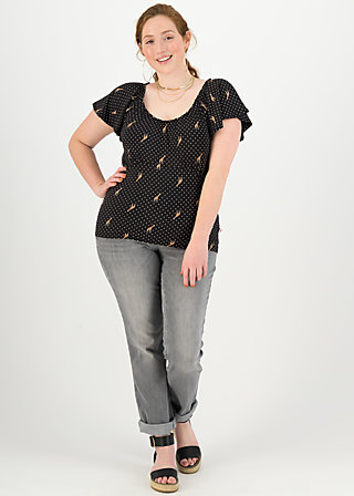 T-Shirt new romance, dots of desert, Tops, Black