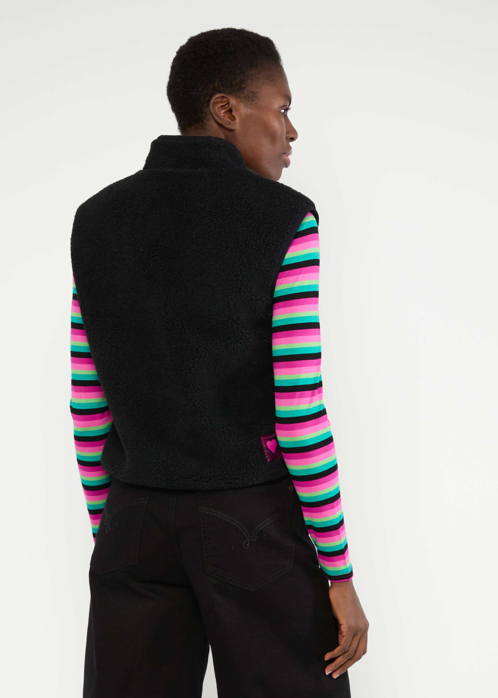 Gilet Heat up Vestover, black onyx teddy, Jackets & Coats, Black