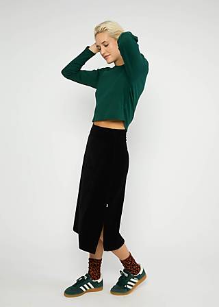 Knee-length Skirt Jolly June, fine needle black, Skirts, Black