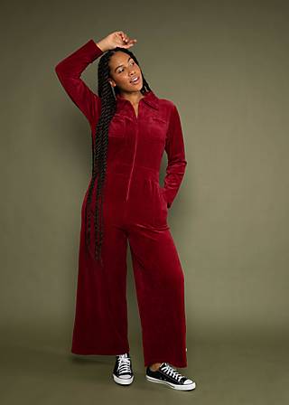 Jumpsuit Jolly Molly, fine needle red, Jumpsuits, Rot